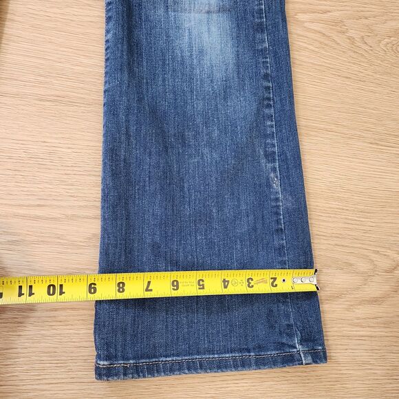 Levis 529 Jeans Womens 10M Blue Curvy Bootcut Dark Wash Flared Rock Denim 30x32 - Picture 8 of 12
